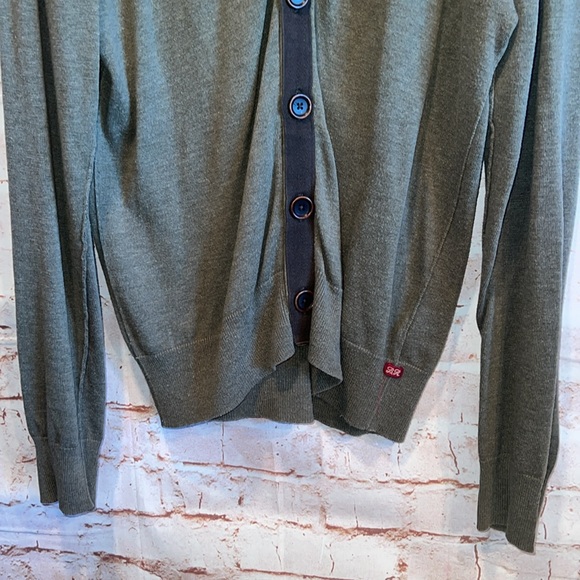 Banana Republic Heritage Sweater Women Medium Green Button Front V Neck Cardigan - Picture 3 of 9